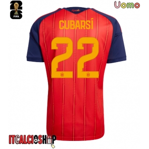 Spagna Pau Cubarsi #22 Prima Maglia Mondiali 2026 Manica Corta